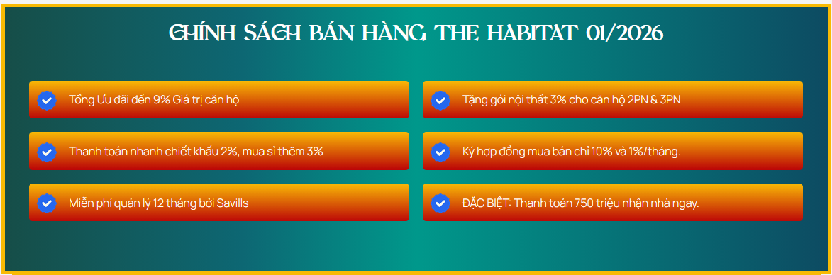 The Habitat gia bán