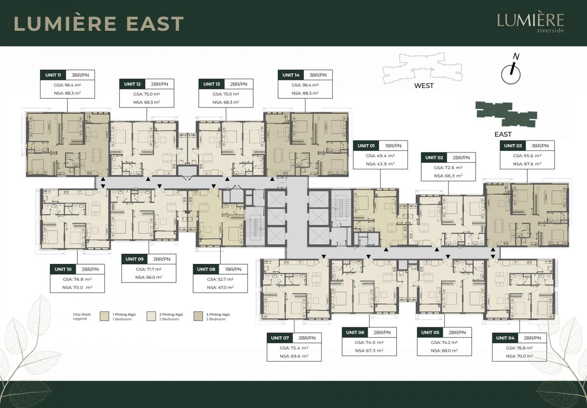 mat bang Lumiere -  LUMIÈRE EAST