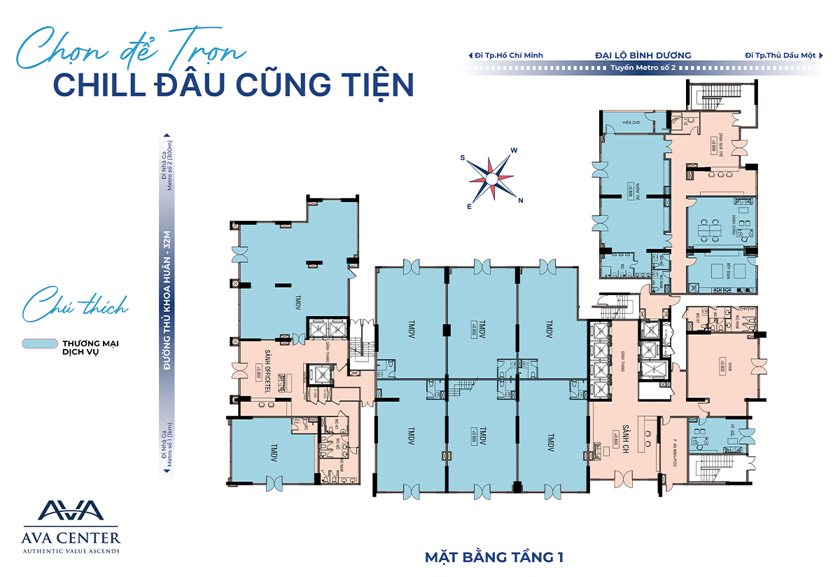 Mặt bằng dự án Ava Center Thuận Giao