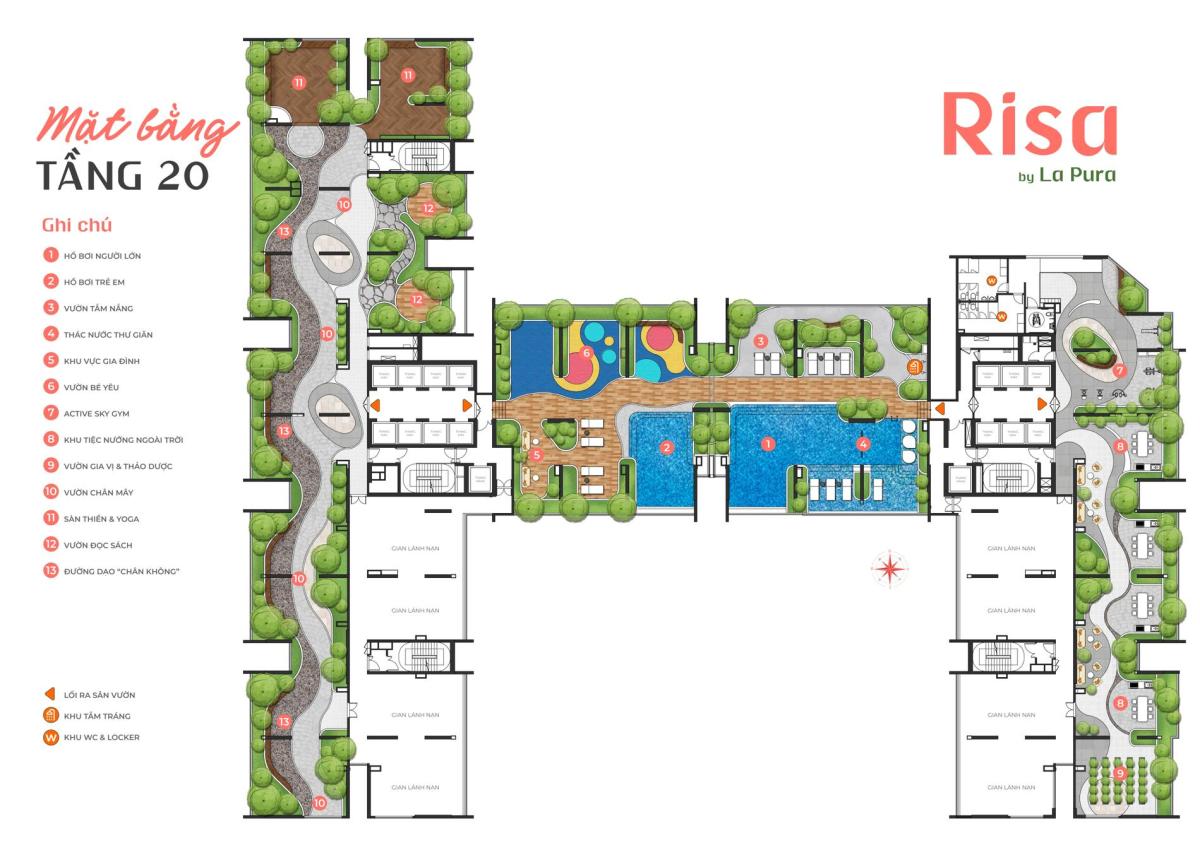Mặt bằng  tầng 20