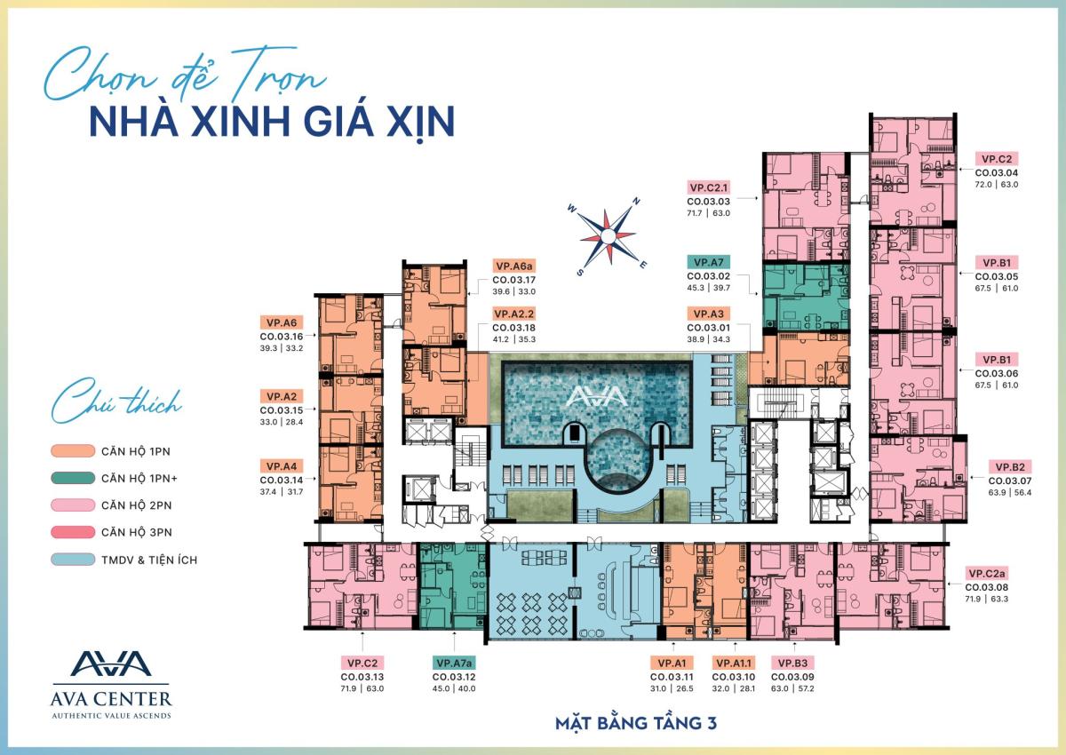 Mặt bằng dự án Ava Center Thuận Giao