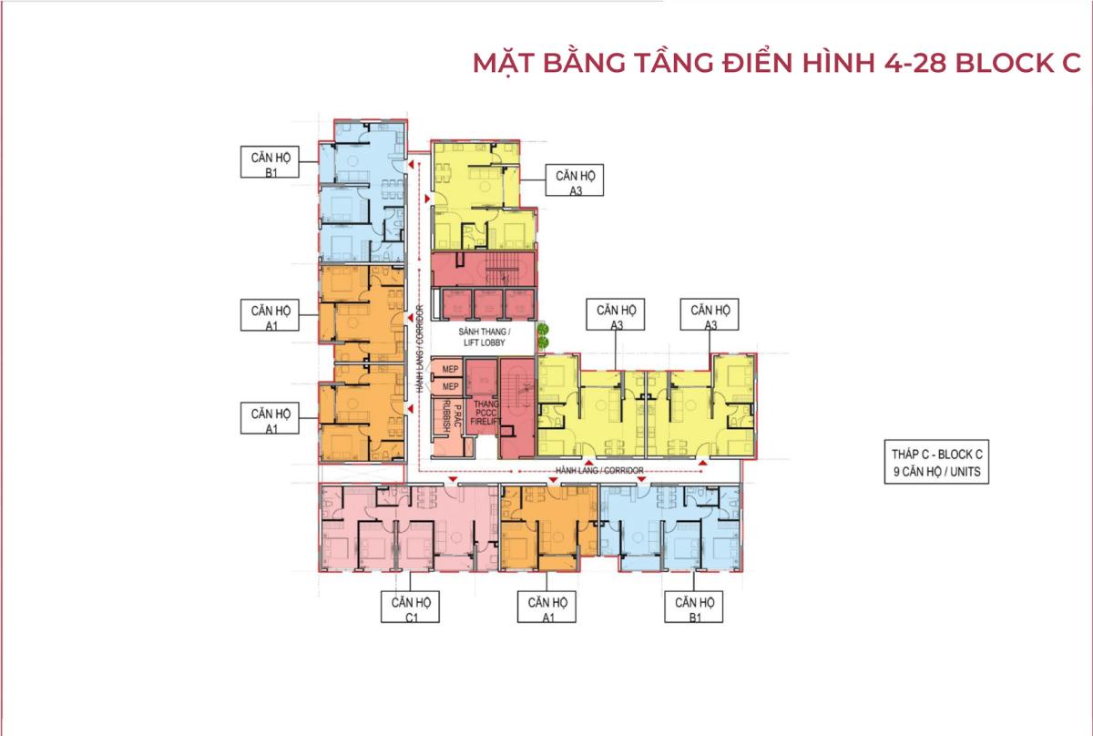 Mặt bằng tầng 6-10 skyzen