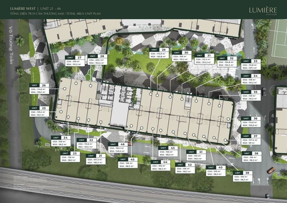  Shophouse dự án Lumiere Riverside Quận 2 