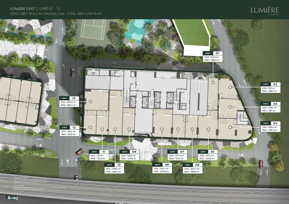  Shophouse dự án Lumiere Riverside Quận 2 