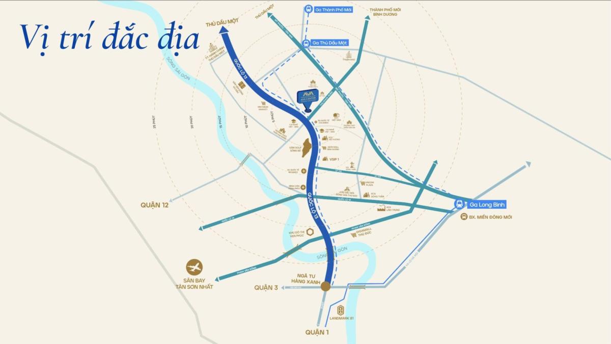 Vị trí dự án Ava Center Thuận Giao