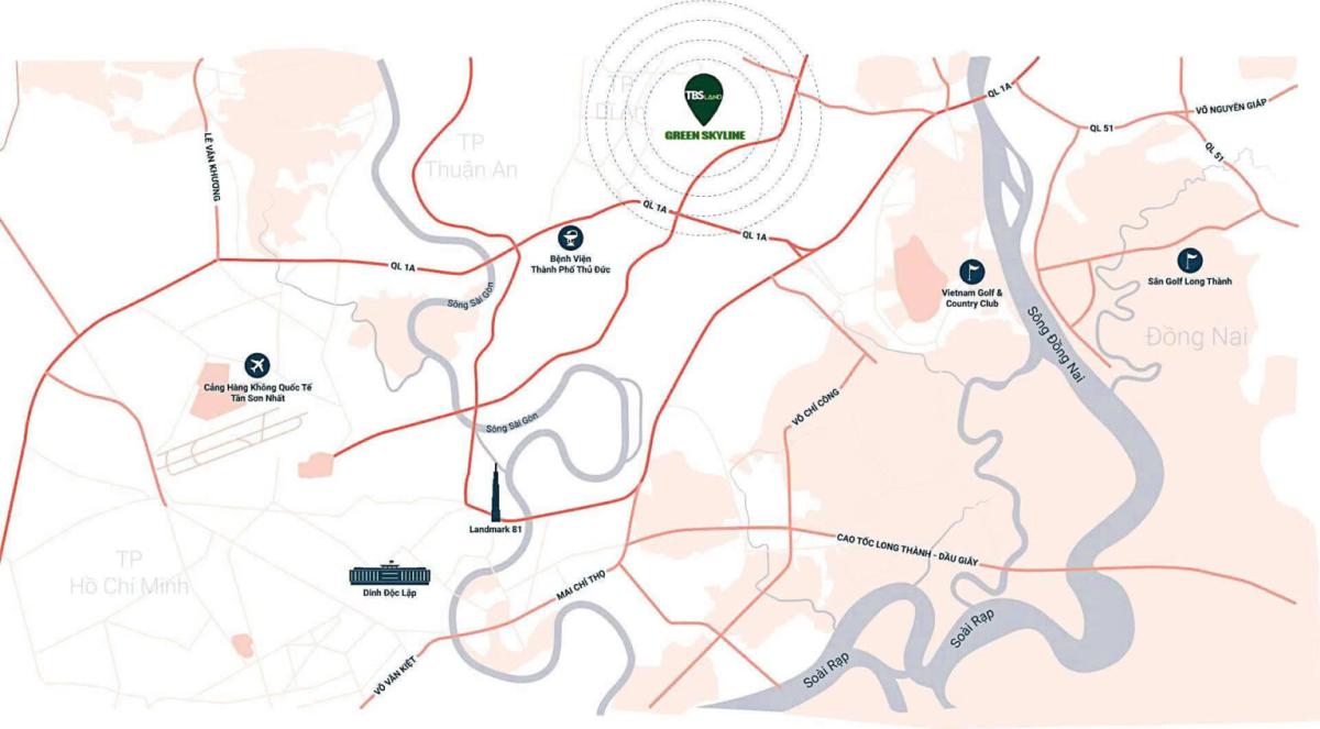 Vị trí dự án Green Skyline Dĩ An