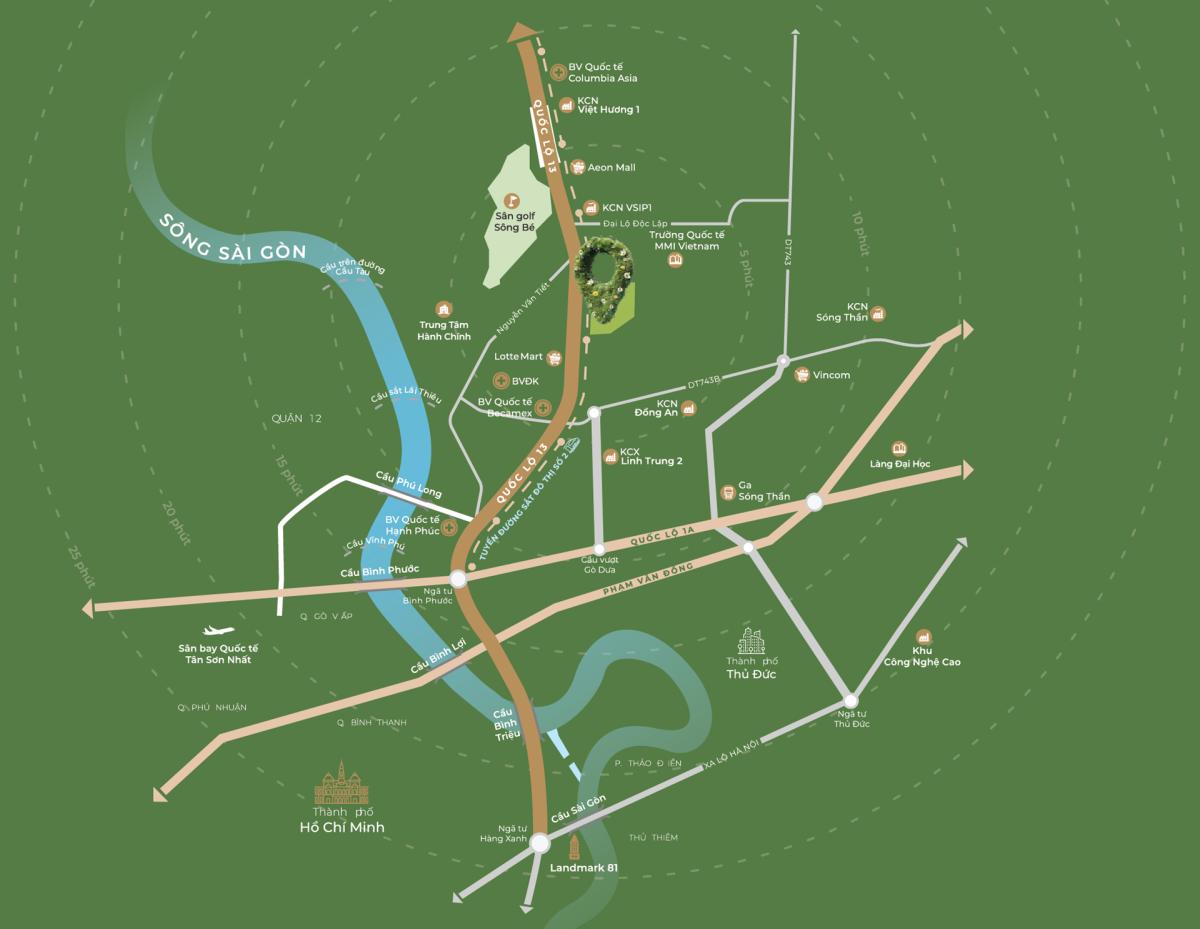 vi trí dự án La Pura