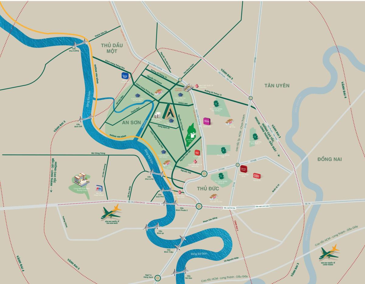 Vị trí dự án Skyzen Picity Sky Park